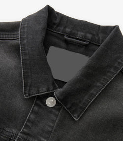 Black Denim Jacket View 4