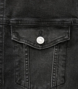 Black Denim Jacket View 3