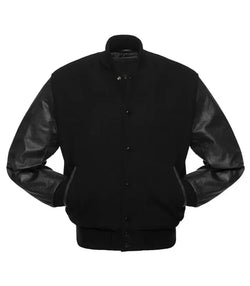 Black Varsity Jacket View 2