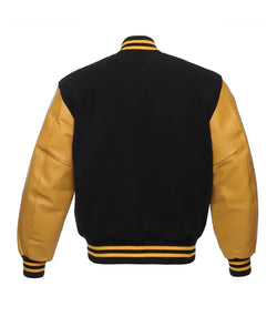 Black And Gold Varsity Jacket View 3