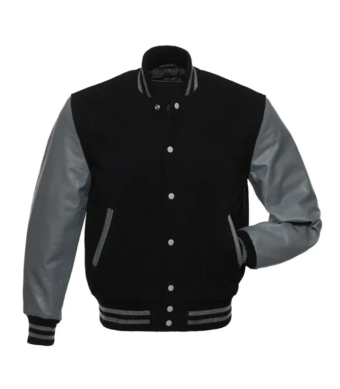 Black And Grey Varsity Jacket
