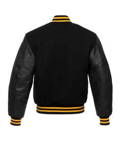 Black/Gold Varsity Jacket View 3