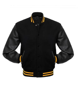 Black/Gold Varsity Jacket View 2