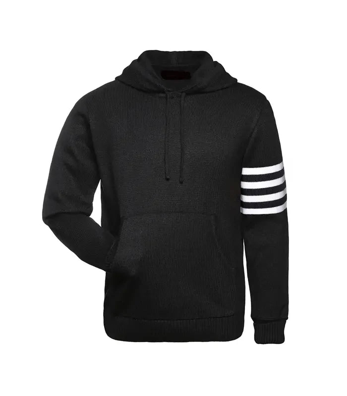 Black Varsity Hoodie Sweater