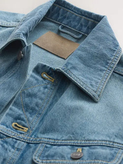 Blue Denim Jacket For Men & Women View 3