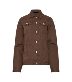 Brown Denim Jacket View 1