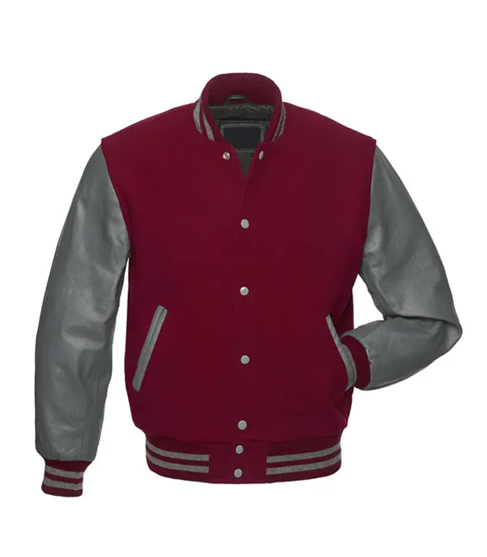 Cardinal And Grey Varsity Jacket