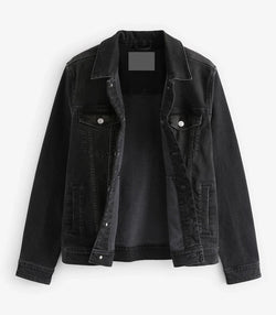 Black Denim Jacket View 2