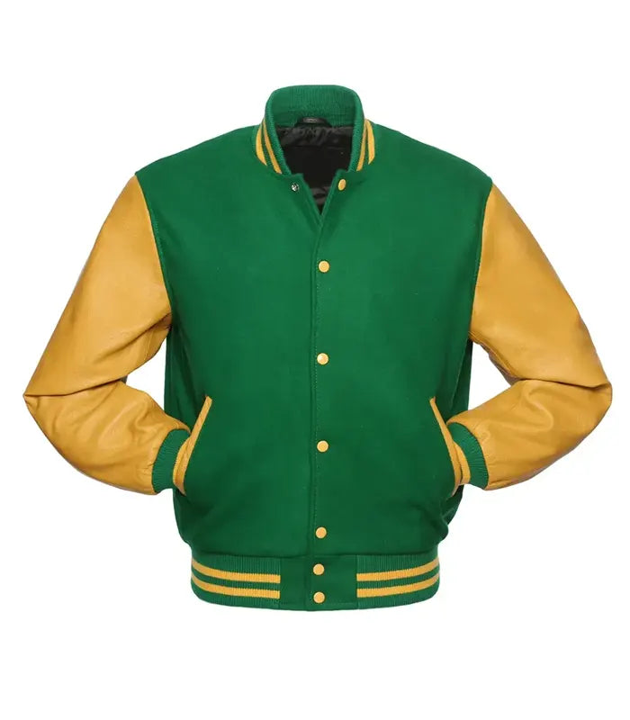 Kelly Green And Gold Varsity Jacket
