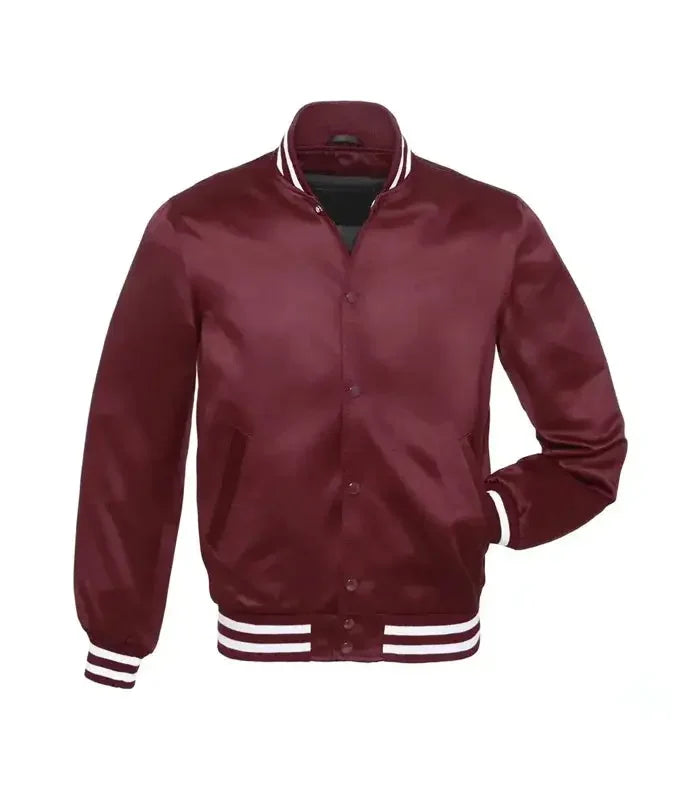 Maroon Satin Jacket