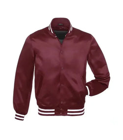 Maroon Satin Jacket View 1