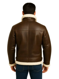 Men B3 Sheepskin Bomber Jacket View 2