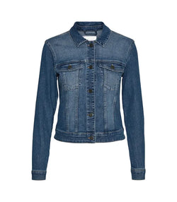 Navy Blue Denim Jacket View 1