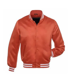Orange Satin Jacket View 1