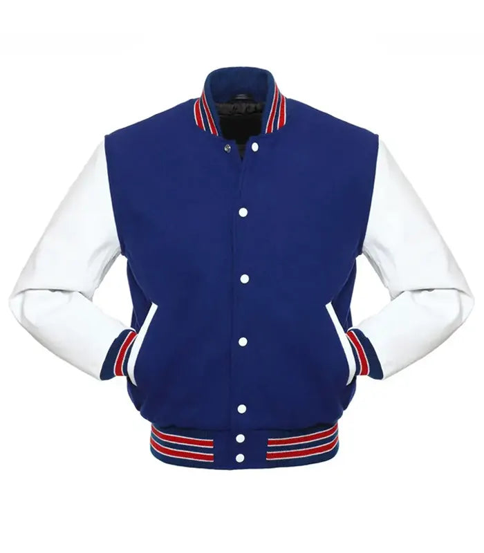 Royal Blue And White Varsity Jacket