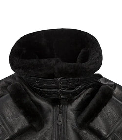 Black Flight B3 Bomber Leather Jacket View 3