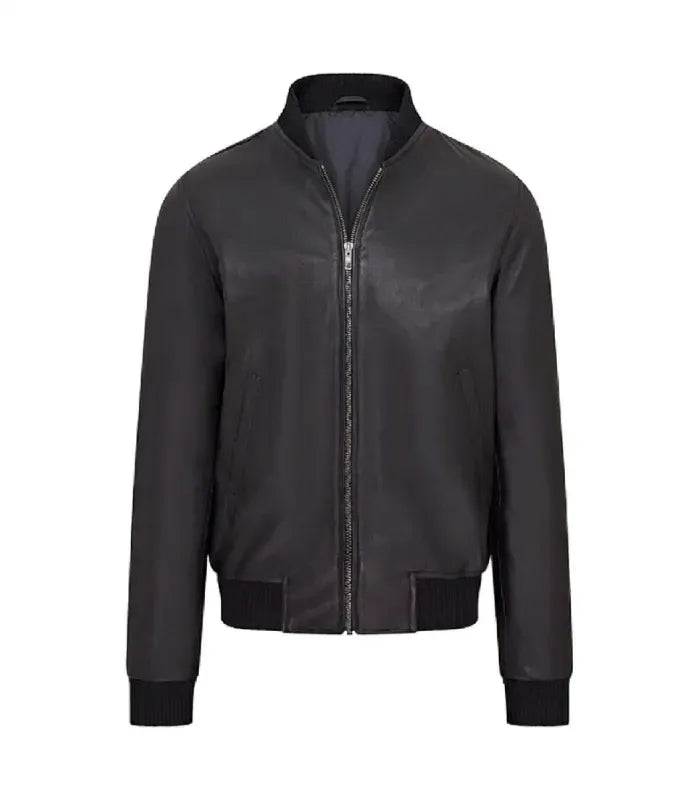 Black Varsity Bomber Jacket