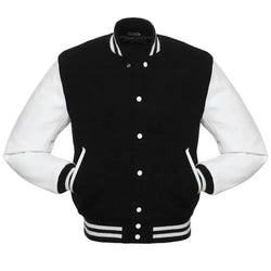 Black and White Varsity Jacket View 2