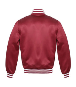 Cardinal Red Satin Jacket View 2