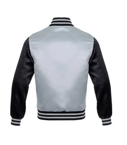 Sliver/Black Satin Jacket View 2