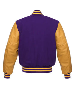 Purple and Gold Varsity Jacket View 2