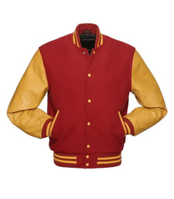 Red and Gold Varsity Jacket View 2