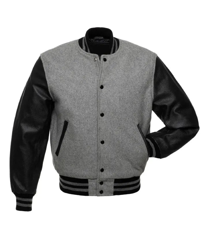 Grey and Black Varsity Jacket