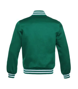Forest Green Satin Jacket View 2