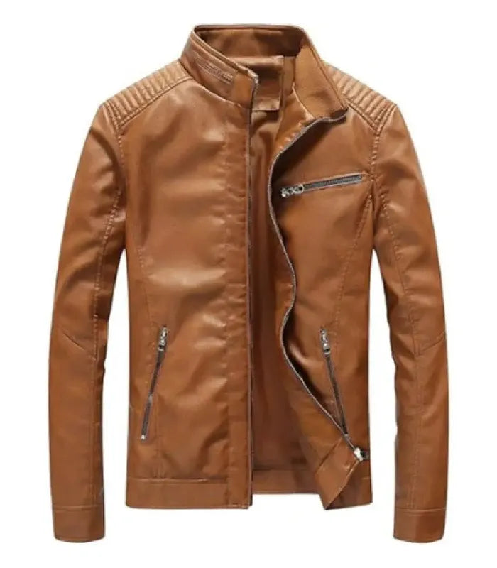 Mens Brown Motorcycle Leather Jacket