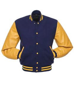Navy and Gold Varsity Jacket View 3