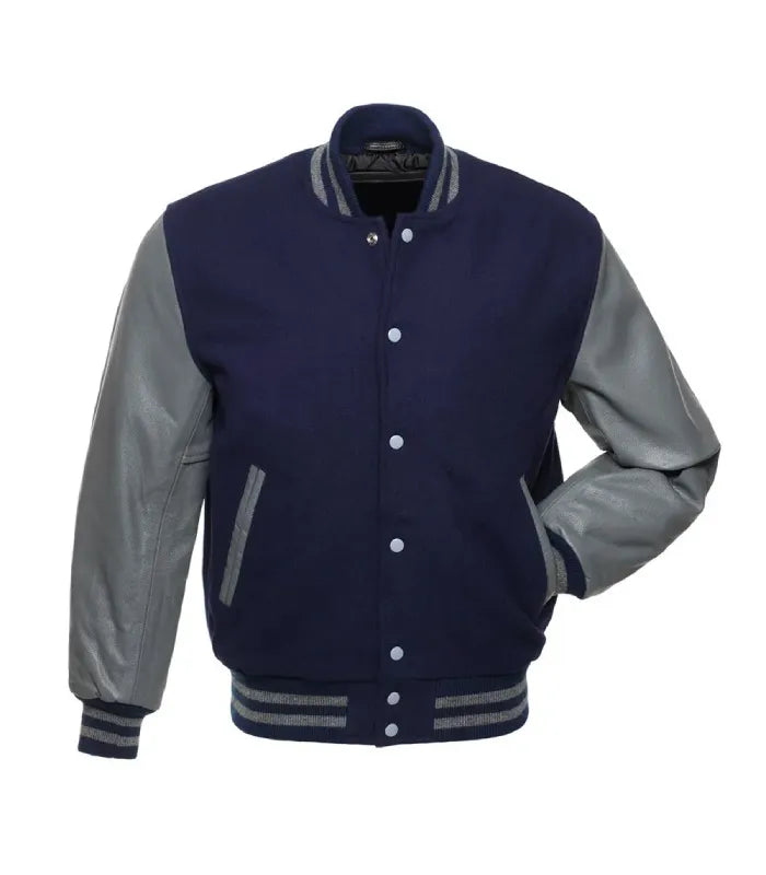 Navy and Grey Varsity Jacket