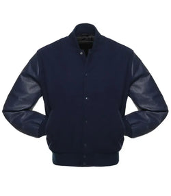 Navy Varsity Jacket View 3