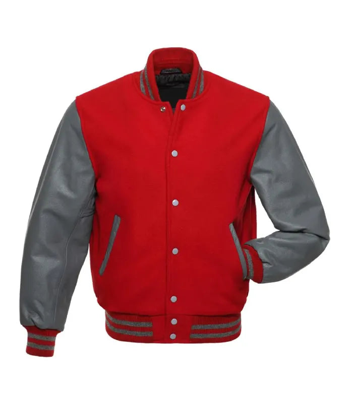 Red and Grey Varsity Jacket