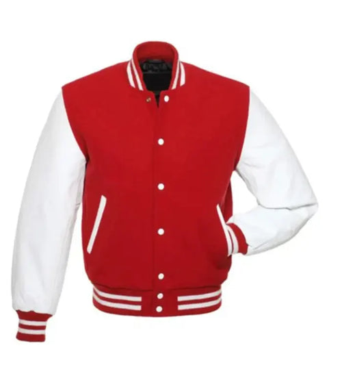 Red and White Varsity Jacket
