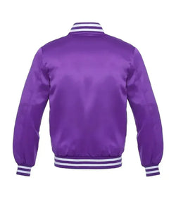 Purple Satin Jacket View 2