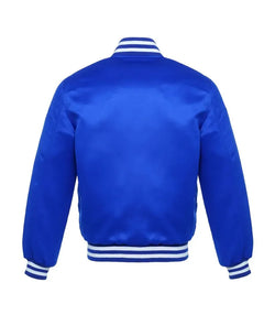 Royal Blue Satin Jacket View 2